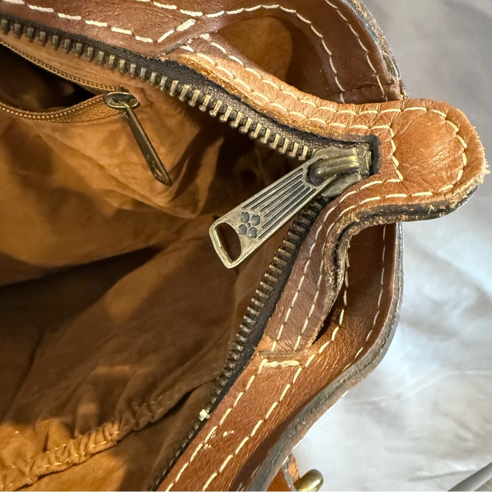 Patricia Nash Map Leather Tote Vintage Inspired Old World Travel Bag Pre-owned - Picture 14 of 16